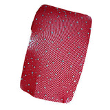 Max Women Crystal Rhinestone Fishnet Net Mesh Stockings Tights Pantyhose Red