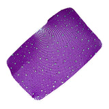 Max Maxb Women Crystal Rhinestone Fishnet Net Mesh Stockings Tights Pantyhose Purple