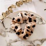 Max Women Velvet Hair Scrunchie Leopard Ponytail Holder Elastic Hair Bands Ropes