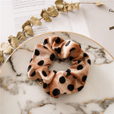Max Women Velvet Hair Scrunchie Leopard Ponytail Holder Elastic Hair Bands Ropes