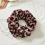 Max Women Velvet Hair Scrunchie Leopard Ponytail Holder Elastic Hair Bands Ropes