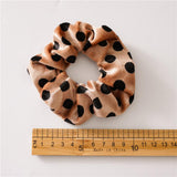Max Women Velvet Hair Scrunchie Leopard Ponytail Holder Elastic Hair Bands Ropes