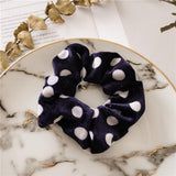 Max Women Velvet Hair Scrunchie Leopard Ponytail Holder Elastic Hair Bands Ropes