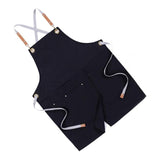 Max Women Mens Black Denim Apron Adjustable Jean Kitchen Apron with Pocket