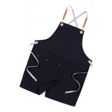 Max Women Mens Black Denim Apron Adjustable Jean Kitchen Apron with Pocket
