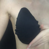Max Maxb Silicone Water Drop Breast Lift Nipple Covers Pasties Triangle Black for D38