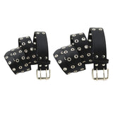 Max Maxb Womens Waist Belt Plus Stretchy Metal Buckle Wide Waistband Cinch Belt Black 3.8cm Wide