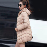 Maxbell Winter Women Down Cotton Parka Long Fur Collar Hooded Coat Jacket M-6XL XL