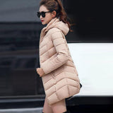 Maxbell Winter Women Down Cotton Parka Long Fur Collar Hooded Coat Jacket M-6XL XL