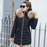 Maxbell Women Midi Faux Fur Collar Down Jacket Coat XXXL