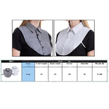 Cotton Fake Collar Detachable Dickey Collar Blouse Half Shirts Collars Black