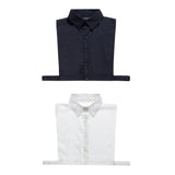 Max Cotton Fake Collar Detachable Dickey Collar Blouse Half Shirts Collar Black
