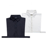 Max Cotton Fake Collar Detachable Dickey Collar Blouse Half Shirts Collar Black