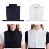 Max Cotton Fake Collar Detachable Dickey Collar Blouse Half Shirts Collar Black