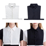 Max Cotton Fake Collar Detachable Dickey Collar Blouse Half Shirts Collar Black
