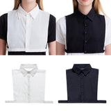 Max Cotton Fake Collar Detachable Dickey Collar Blouse Half Shirts Collar Black
