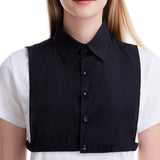 Max Cotton Fake Collar Detachable Dickey Collar Blouse Half Shirts Collar Black