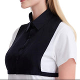 Max Cotton Fake Collar Detachable Dickey Collar Blouse Half Shirts Collar Black
