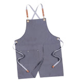 Max Canvas Apron with Pockets Cafe Kitchen Cooking Painting Apron Bib Gray
