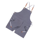 Max Canvas Apron with Pockets Cafe Kitchen Cooking Painting Apron Bib Gray