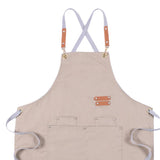 Max Unisex Canvas Apron with Pockets Cafe Kitchen Cooking Painting Apron Bib Khaki