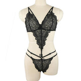 Maxbell Women Sexy Lace Bikini Bra Panty Thong Underwear Suit Lingerie Backless XL