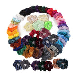 60 Pieces Hair Scrunchies Velvet Elastic Hair Bands Scrunchy Hair Ties Ropes