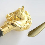 Max Metal Shoehorn Flexible Long Handle Shoehorn Lifter Wood Handle Gold Horse