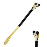 Max Metal Shoehorn Flexible Long Handle Shoehorn Lifter Wood Handle Dog