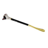 Max Metal Shoehorn Flexible Long Handle Shoehorn Lifter Wood Handle Bulldog