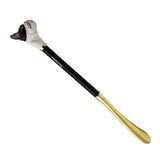 Max Metal Shoehorn Flexible Long Handle Shoehorn Lifter Wood Handle Bulldog