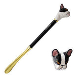 Max Metal Shoehorn Flexible Long Handle Shoehorn Lifter Wood Handle Bulldog