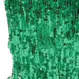 Maxbell Women Latin Ballroom Dance Costume Sequins Tassel Slip Dress Green