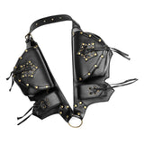 Max Retro Gothic Steampunk Rock Waist Pack Shoulder Bag Purse Fancy Chest Bag