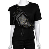 Max Retro Gothic Steampunk Rock Waist Pack Shoulder Bag Purse Fancy Chest Bag