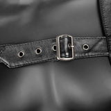 Max Goth Rock Steampunk Punk Rivet Waist Bag Motorcycle Messenger Pack Black