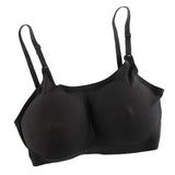 Max Pocket Bra Top Silicone Fake Boobs for Mastectomy Brassiere Black C