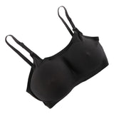 Max Pocket Bra Top Silicone Fake Boobs for Mastectomy Brassiere Black C