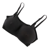 Max Pocket Bra Top Silicone Fake Boobs for Mastectomy Brassiere Black C