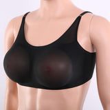 Max Pocket Bra Top Silicone Fake Boobs for Mastectomy Brassiere Black C
