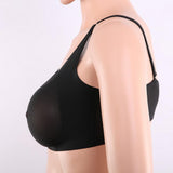 Max Pocket Bra Top Silicone Fake Boobs for Mastectomy Brassiere Black C