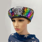 Max Maxb Fashion Shinny Sequins Beret Beanie Hat Cap for Party Fancy Dress Multicolor