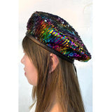Max Maxb Fashion Shinny Sequins Beret Beanie Hat Cap for Party Fancy Dress Multicolor