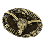 Max Maxb 3D Cow Head Retro Belt Buckle Metal Western Cowboy Jewelry Horse Bronze