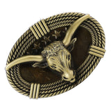 Max Maxb 3D Cow Head Retro Belt Buckle Metal Western Cowboy Jewelry Horse Bronze