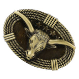 Max Maxb 3D Cow Head Retro Belt Buckle Metal Western Cowboy Jewelry Horse Bronze