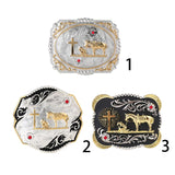 Maxbell  Rodeo Engraved Western Cowboy Knight Belt Buckle Men's Belt Accessories 1