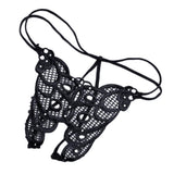 Maxbell Women Sexy Hollow Strap Briefs Underwear G-string T-back Thong Tangas Black