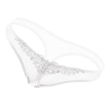 Maxbell Women Sexy Pearl Massage Lingerie Lace Thong G-String Pantiy Briefs White