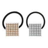 Maxbell Pearl Elastic Hair Ties Band Golden